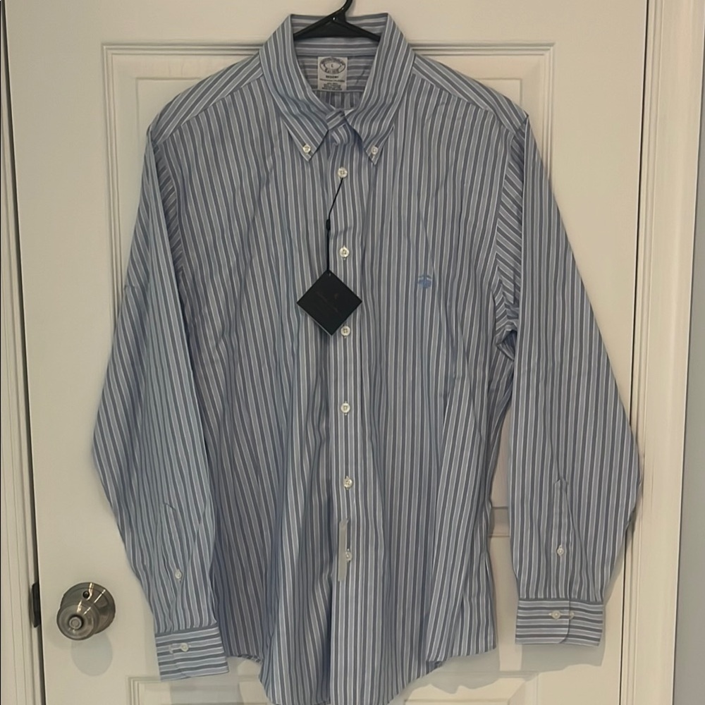 Brooks Brothers Blue and White Striped Shirt